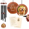 Gabzart 32" Dog Memorial Wind Chimes with Photo Frame Pendant,