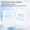 luixd Oh It's A Boy! Baby Sprinkle Invitation - Blue