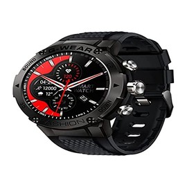GUCABE Reloj Inteligente Militar para Hombre, Resistente al Agua, IP67,rastreador de Actividad y Reloj Inteligente con Bluetooth, bocina Compatible...