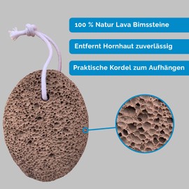 HolBeauty® Pumice Stone - Natural Lava Stone - Callus Remover - Pumice Stone - Callus Remover - Foot Care - Terracotta and Dark Grower (Dark Grower)