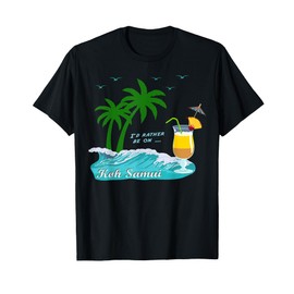 Koh Samui Palm Trees swaying in the Wind Thailand Sunset T-Shirt