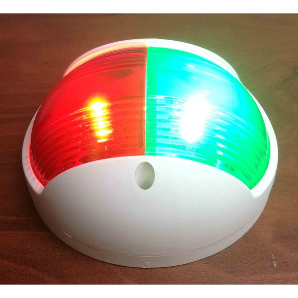 MARINE BOAT VERTICAL MOUNT COMBINATION RED GREEN BOW LED NAVIGATION LIGHT 2NM