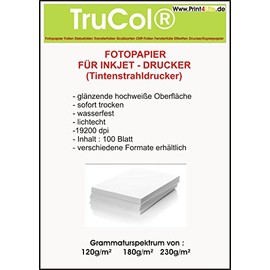 Photo Paper 100 Sheets Inject Paper Glossy Paper A4 (210 x 297 mm) 180 g/m² Photo Paper