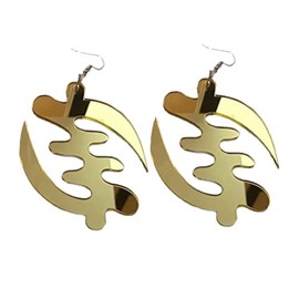 Gye Nyame Mirror Earrings (2.5")