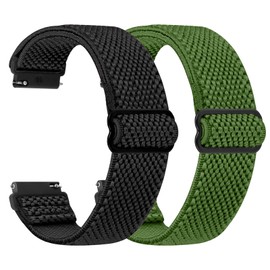 TumpCez - Quick Release Elastic Nylon Watch Straps - Band Width- 16mm 18mm 19mm 20mm 22mm 24mm Watch Straps -Choose Colour & Width