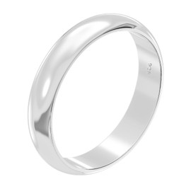 Aeon 925 Sterling Silver Court Wedding Ring – 3/5mm | Comfort Fit for Men & Women | Sizes J-Z | Premium Quality for Life's Special Moments