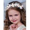 IYOU Flower Girl Headpiece White Seashell Pearl Headbands Floral Communion