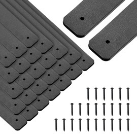 NEXIPRO 29.5 Inch Aluminum Deck Balusters, 76 Pack Hollow Flat Deck Spindles, Black Metal Deck Railing for Outdoor Stair Deck Porch