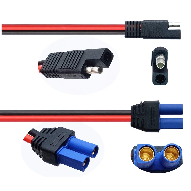 AAOTOKK SAE to EC5 Cable EC5 Female Plug Connector to