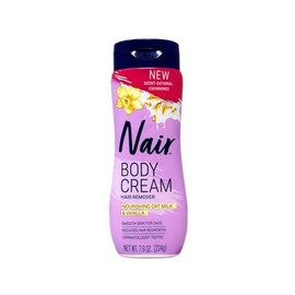 Nair | Body Cream, Hair Remover, Nourishing Oat Milk & Vanilla 7.9 Oz | Crema depiladora removedora de vello | 224 g, 1pieza