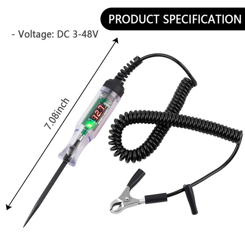 Test Light Automotive,DC 3-48V Fuse Tester Automotive as Voltage Tester