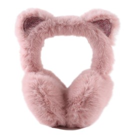 Toddler Kids Winter Earmuffs Warm Boys Girls Ear Cover Children Earmuffs With Cat Ears (Pink)