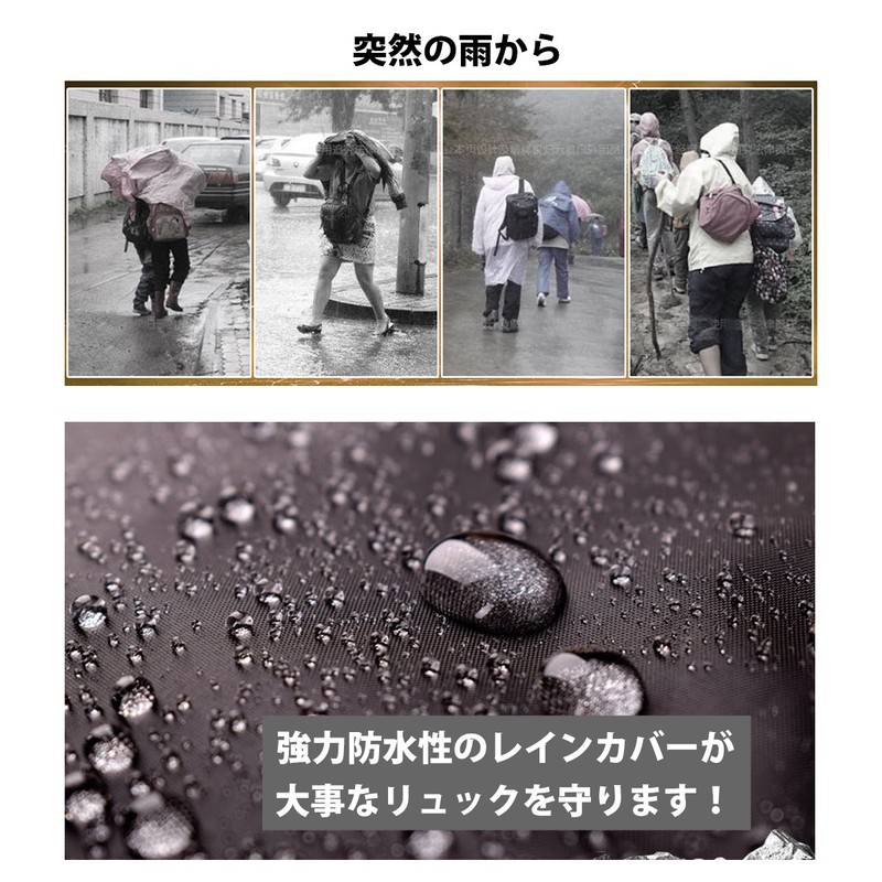 AVIL Rain Cover, Waterproof, Backpack Cover, Black, Zack Cover, 8.1