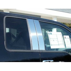 Stainless Polished Chrome Pillar Post Trim 4PC, Compatible with Ford F-150 2004-2014 (4-Door, Pickup Truck, Super Cab, Super Crew Cab)