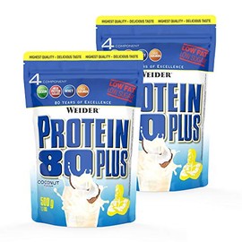 Weider Protein 80 Plus Bag Twin Pack (2 x 500 g Strawberry Pack of 1 x 1 Kg