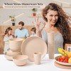 24 - Piece Wheat Straw Dinnerware Set - Plates and