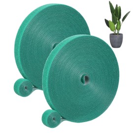 Bewudy 2Pcs Reusable Plant Ties, 32.8ft Plant Straps Garden Tie Cut-to-Length Nylon Plants Tape Strap for Tomato Vines Plants Support Indoor Outdoor(32.8 ft X 0.47 inch)