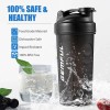 GEMFUL Shaker Bottle for Protein Mixes 28 oz BPA-Free Leak