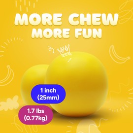 Gumballs - 1 Inch Double Bubble Gumballs - Banana Bubble Gum Yellow Gumballs - Kids Chewing Gum - Gumballs for Kids 1.7 LB
