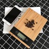 Bascula de Cocina Digital 5 Kg Bambu Rectangular