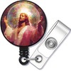 God Retractable ID Card Badge Holder with Alligator Clip, Name