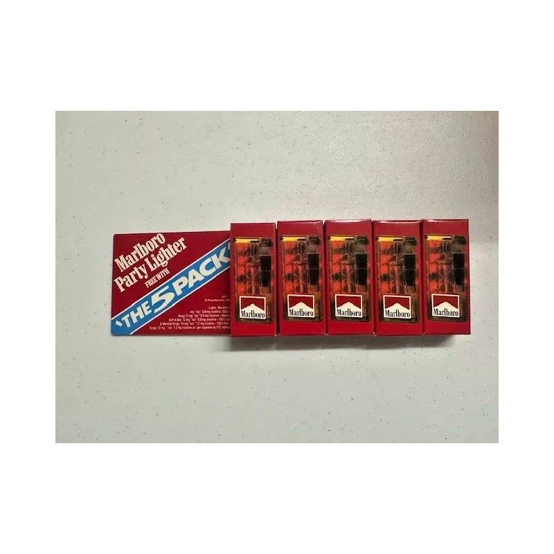 Marlboro Vintage 1992 Marlboro Party Butane Gas Refillable Lighter 5