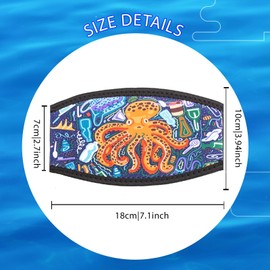 Diving Mask Slap Straps Vintage style Cover Neoprene Swimming Goggles Glasses Strap Head Band Parts Accessories For Diving Swim Snorkel Freediving Water Sport 4PC