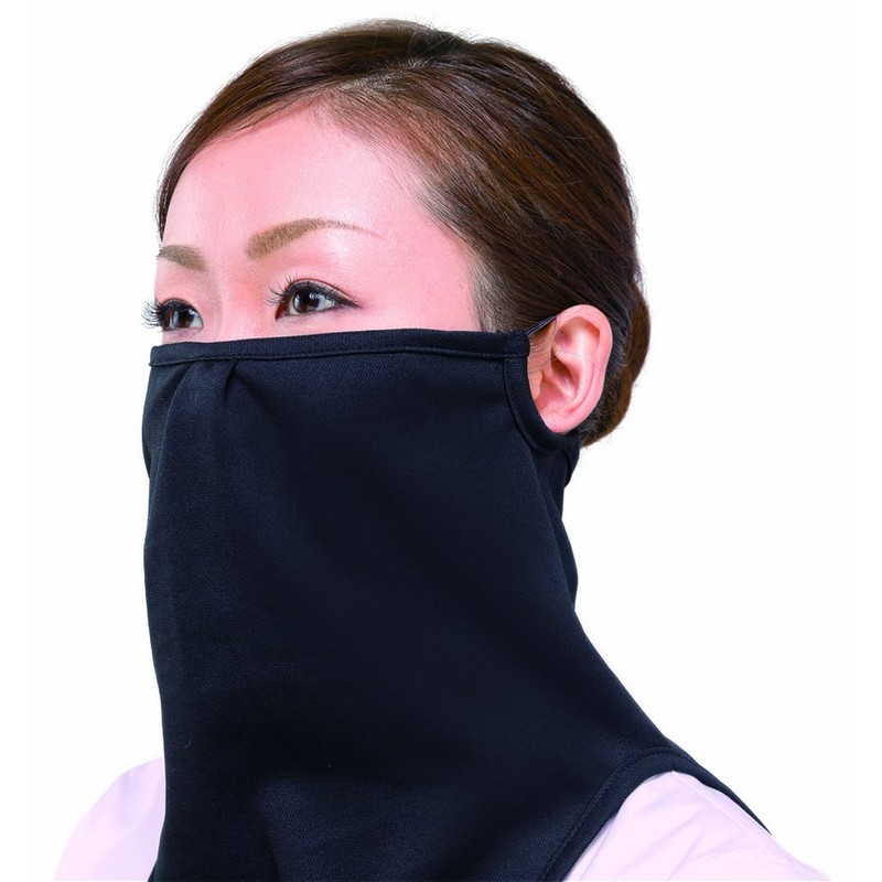 seiei 17555 UV Guard Soft Face Mask, Black, One Size