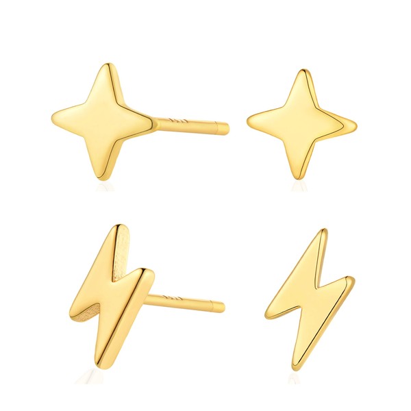 Dremmy Studios Small Stud Earrings Set of 2 Pairs -