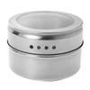 KICHOUSE 10 Pcs Stainless Steel Magnetic Spice Jars Lightweight Storage