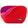 KUSSHI Washable Travel Makeup Bag for Purse (Everyday, Candy Apple