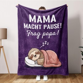 Encoink Lustiges Geschenke für Mama, Geburtstagsgeschenk für Mama, Personalisierte Geschenke Kuscheldecke, Mutter Geschenk zum Muttertag oder zu Weihnachten 157×132 cm