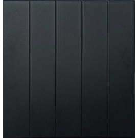A La Maison Ceilings R104 Bead Board Pre-Painted Foam Glue-up Ceiling Tile (128 sq. ft./Case), Pack of 48, Black Matte