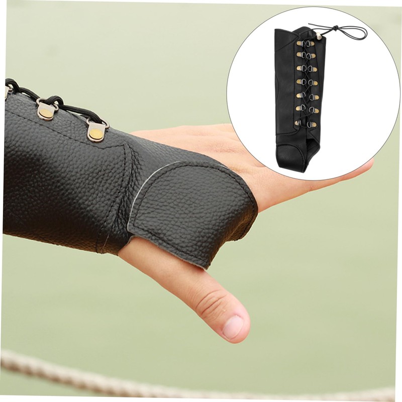 Kisangel Gloves for Men Archery Arm Guard Leather Forearm Protector
