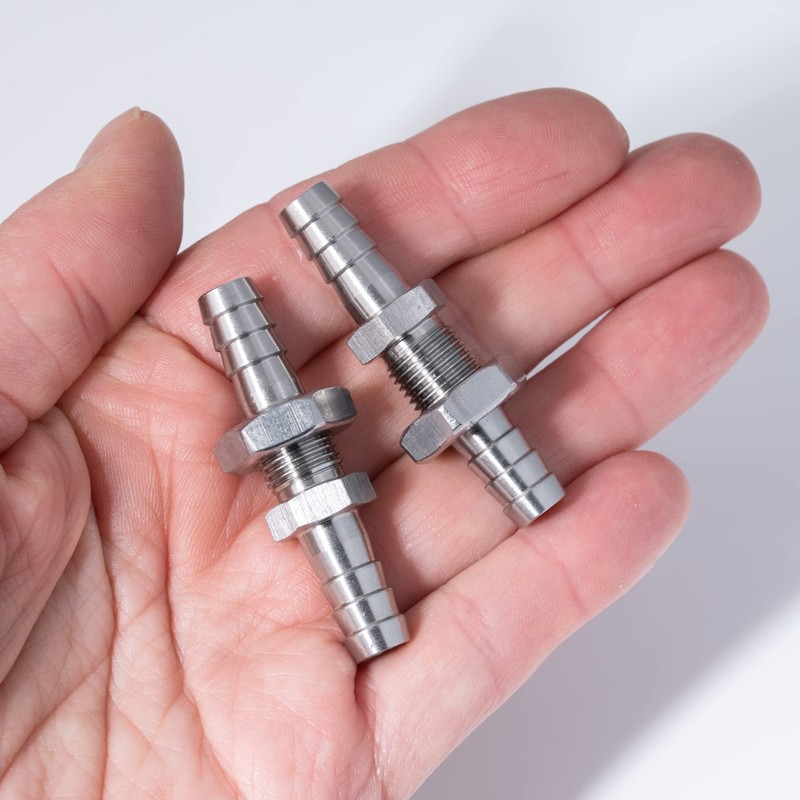 Hose Barb Bulkhead Stainless Steel Barbed Tube Pipe Fitting Coupler
