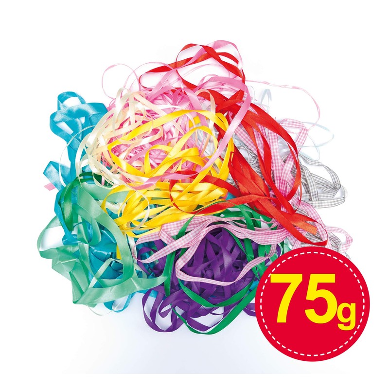 Baker Ross Ribbons, Assorted, 75g