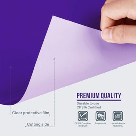 12" x 12ft Heat Transfer Vinyl Rolls, PU (Strong Stretchy) HTV Vinyl Puple for Shirts, Sooez Iron on Vinyl for All Cutter Machine, Easy to Cut & Weed for DIY Heat Vinyl Design, Matte Finish