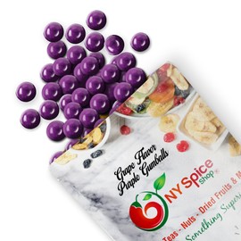 NY Spice Shop Purple Grapes Gumballs - 3 Pound Gumballs for Gumball Machine - Chewing Gum Dubble Bubble Gumballs - Fruit Flavored Gumballs Bulk Candy - Old Fashioned Candy Gumballs for Machine Refill - 150 Pcs