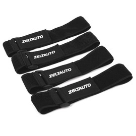 Zeltauto Adjustable Straps Stretchy Cable Tie Reusable Securing Strap with Hook and Loop Heavy Duty Organizer (1.5'' x 20'', 4 Pcs)
