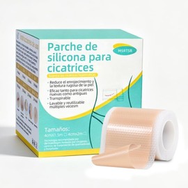 Parches de Silicona para Cicatrices, Tiras de Silicona Reutilizables para Protección Cutánea, Adaptable a Pieles Cesárea, Cirugía, Quemaduras y Cicatrices de Acné y Sensibles(A, 4x150cm)