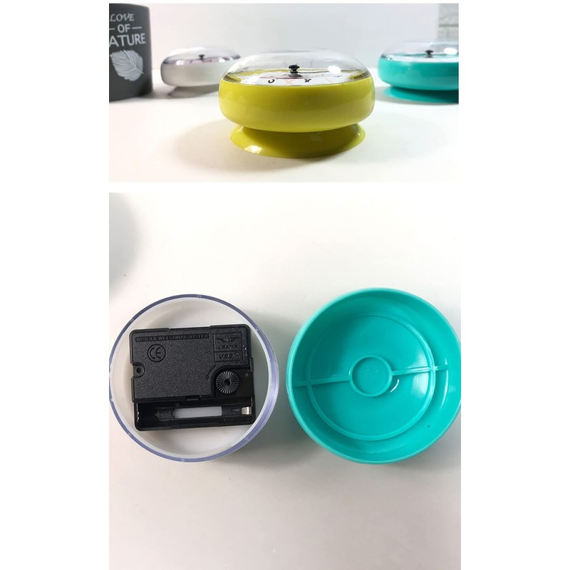 Verve Jelly Shower Clock Mini Wall Clock with Suction Cup,