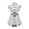 10Pcs Table Number Stands Stainless Steel Leaf Style Silver Color
