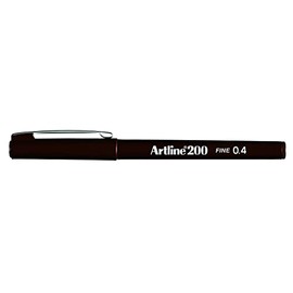 artline 200 Dark Brown Fineliner Technical Drawing Pens - Pack 12