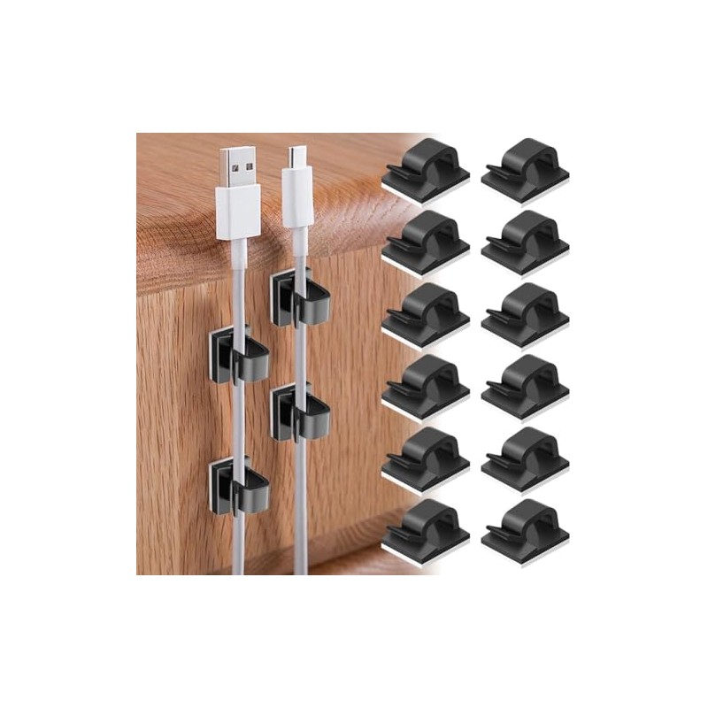 Clips Organizador de Cables Autoadhesivo,Soportes de Cable Adhesivos,para Gestión de