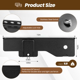 Kryonix Flip Gate Latch 7.5 Inch Heavy Duty Carbon Steel 2 Pack