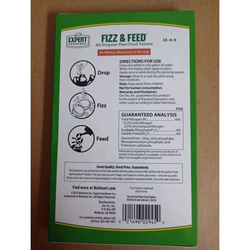 Expert Gardener Fizz and Feed, All Purpose Plant Food 10