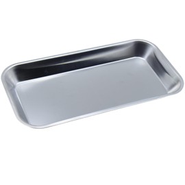 Stainless Steel Trays, 4 Pack Metal Tray Medical Tray Dental Procedure Tray, Lab Instrument Tools Trays Small Flat Trays for Surgical, Dental, Tattoo, Nail Tools (4, 8.6" * 4.4" * 0.8")
