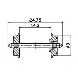 Roco Radsatz Eins Isol 9Mm