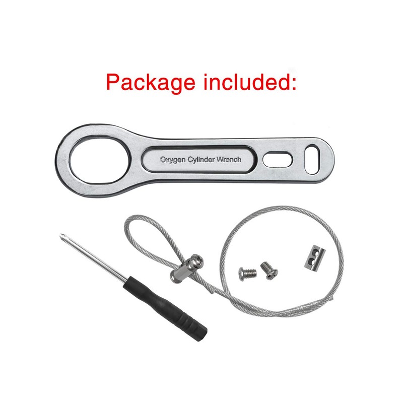 iGuerburn Small Heavy Duty Metal Oxygen Cylinder Tank Wrench O2