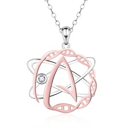 Atheist Necklace S925 Sterling Silver: Atheism Sign Pendant Science Jewelry